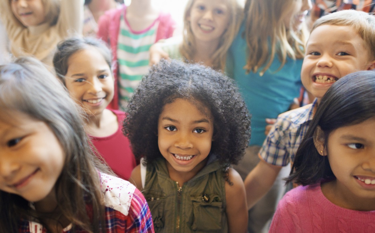 Smiling young children