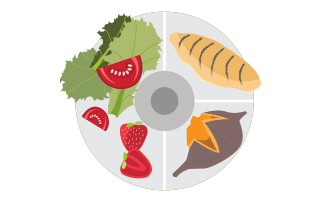 Icon: Plate of healthy food