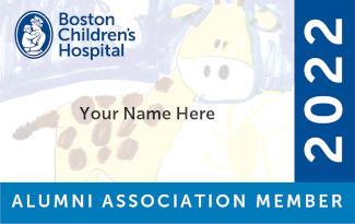This is the Boston Children's Hospital Alumni Association 2022 membership card.