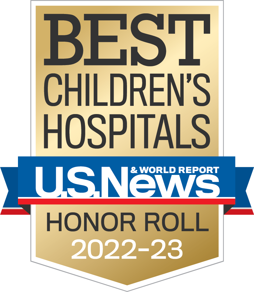 Best Childrens Hospital US News & World Report Honor Roll 2022-23 Badge