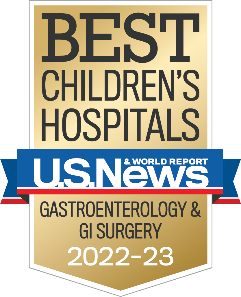 US News & World Report Best Children's Hospital Gastroenterology and GI Surgery 2022-23