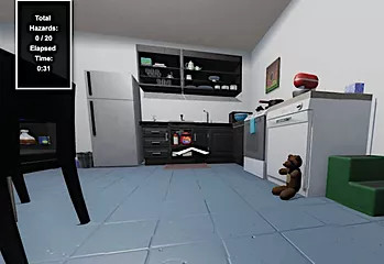 Screenshot from Virtual Safe Home video game