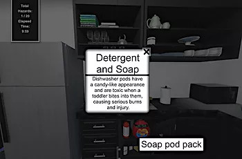 Screenshot from Virtual Safe Home video game