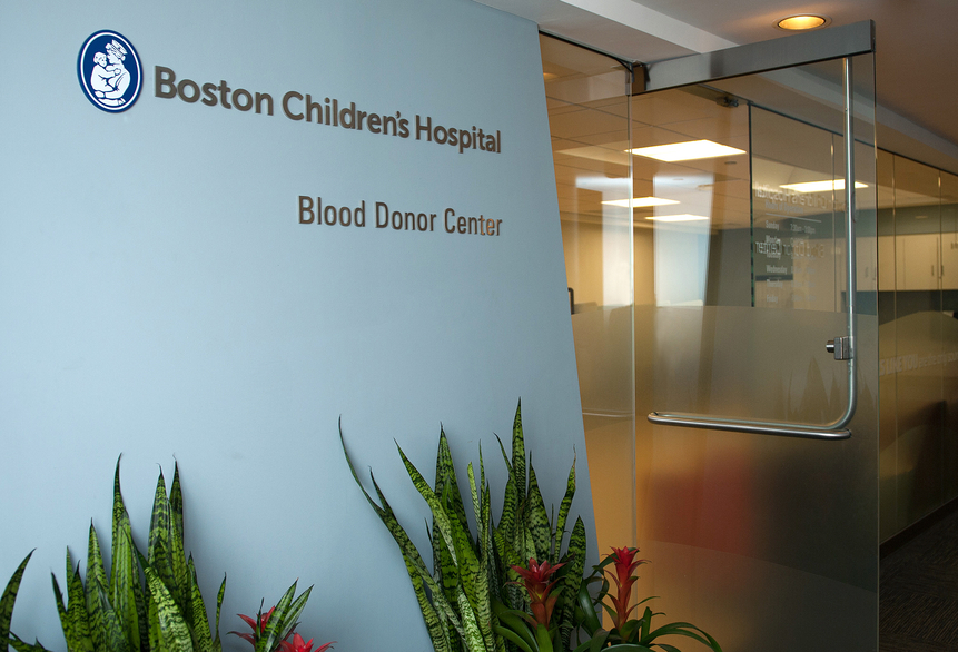 Entrance: Boston Children's Hospital Blood Donor Center