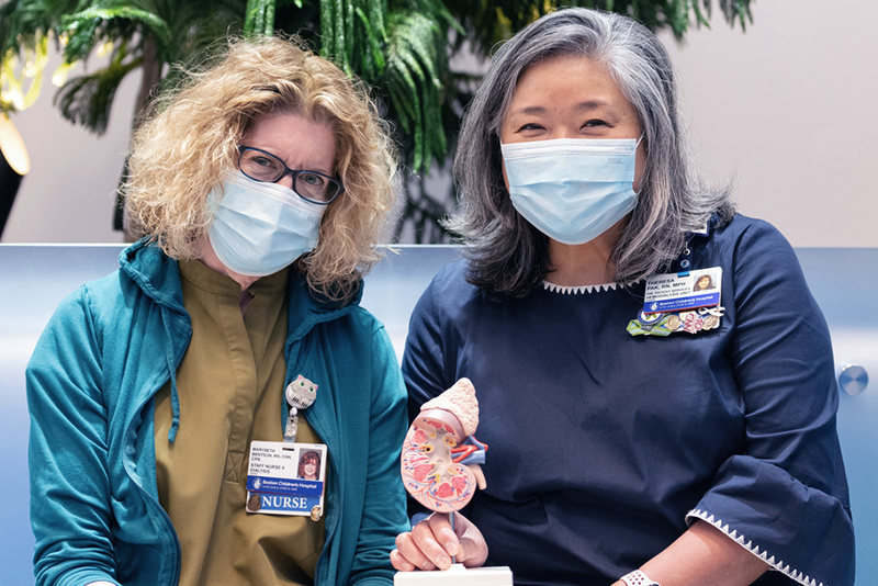 Division of Nephrology nurses Marybeth Bentson and Theresa Pak.