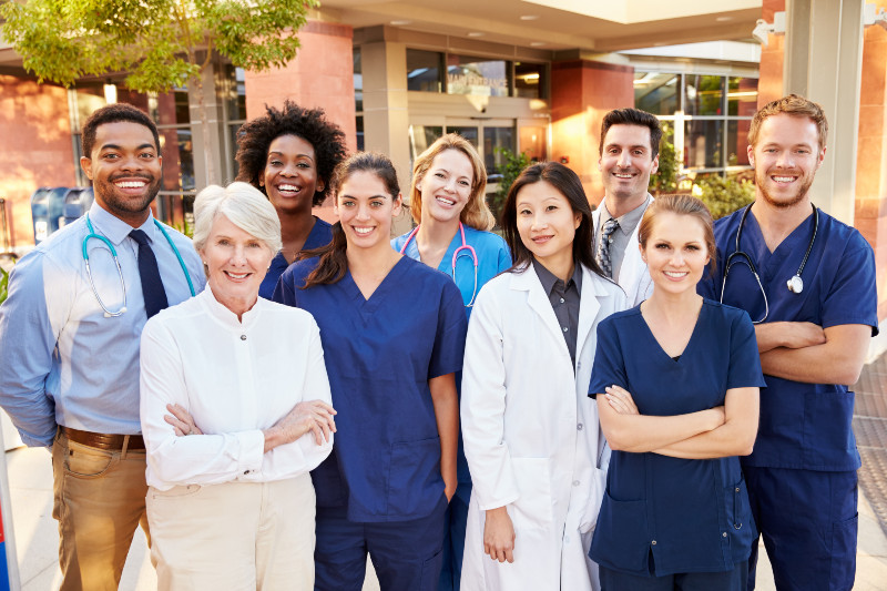 a diverse group of medical providers