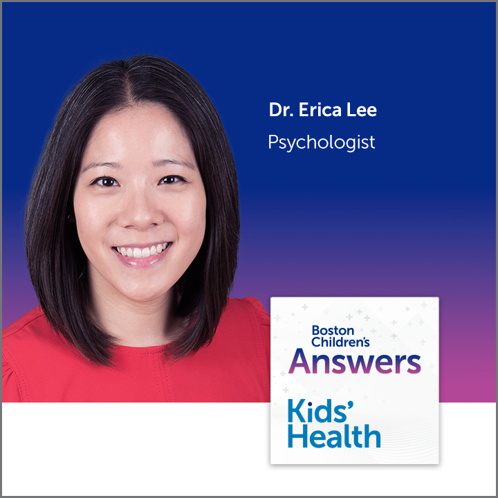 Image of Dr. Erica Lee; Logo: Boston Children's Andrews Kids' Health
