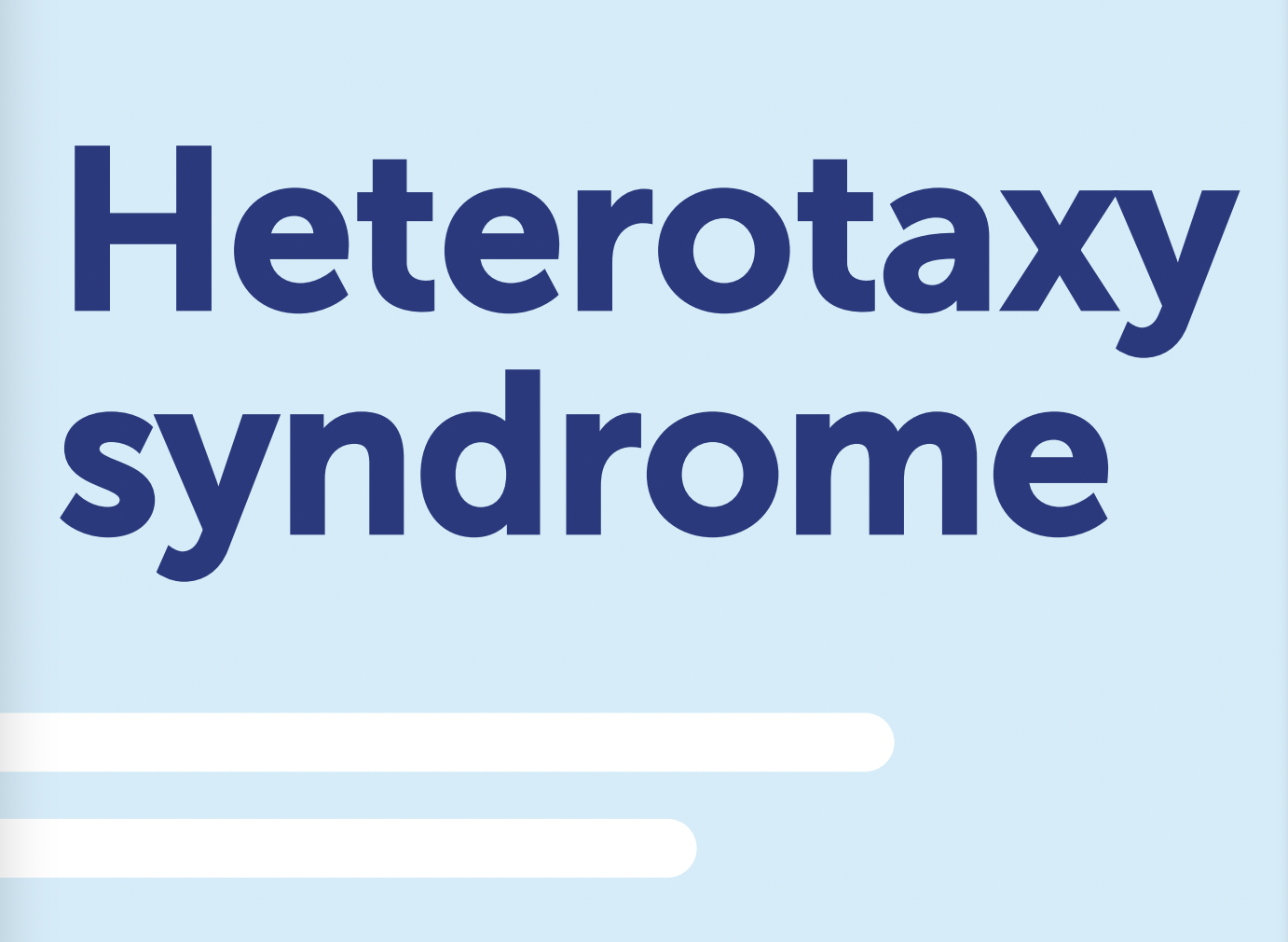 Graphic with the words "heterotaxy syndrome"
