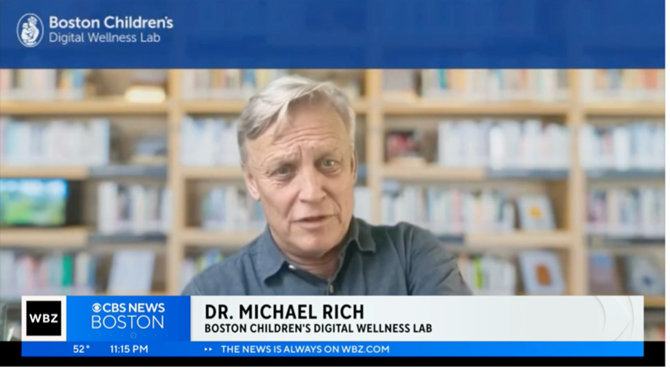 Dr. Michael Rich live on WBZ-TV