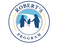 roberts program logo with three penguins