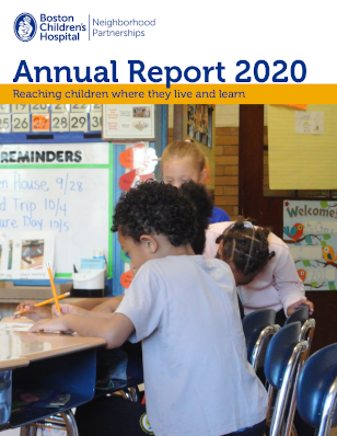 Cover: Boston Children's Hospital Neighborhood Partnerships Annual Report 2020