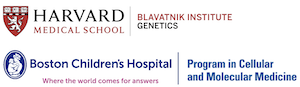 harvard genetics and boston childrens hopsital pcmm logos
