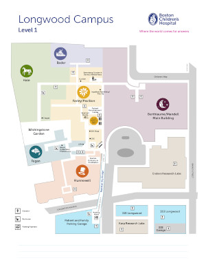 Boston Children's Hospital campus map: level 1