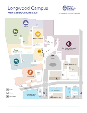 Boston Children's Hospital campus map: main level