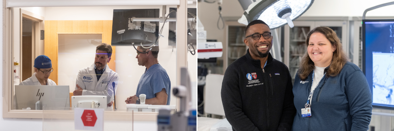 Staff members of Cerebrovascular Surgery and Interventions Center at work.