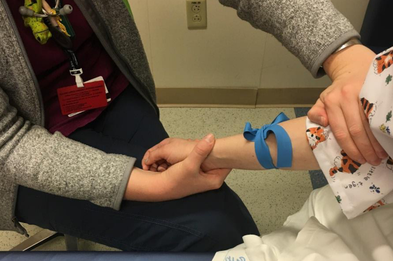 My Hospital Story: A girl has an IV inserted