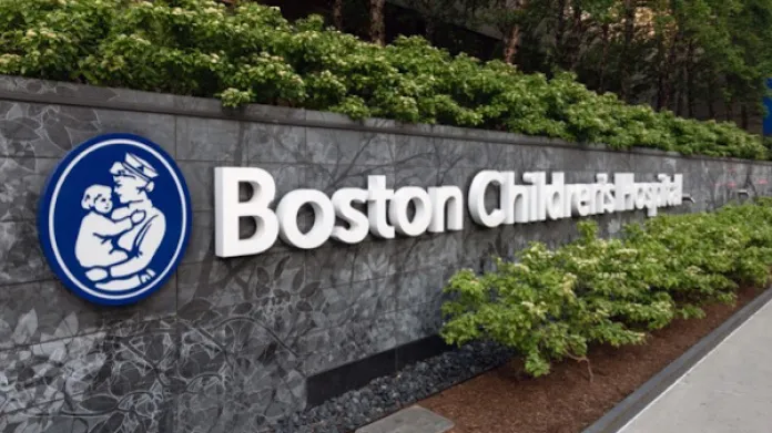 Exterior signage at Boston Children's Hospital