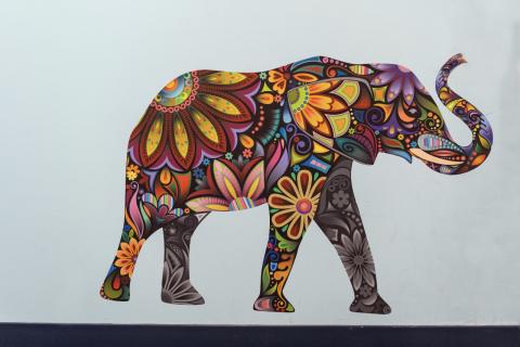 Mural of elephant