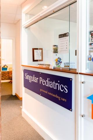 Front desk at Singular Pediatrics