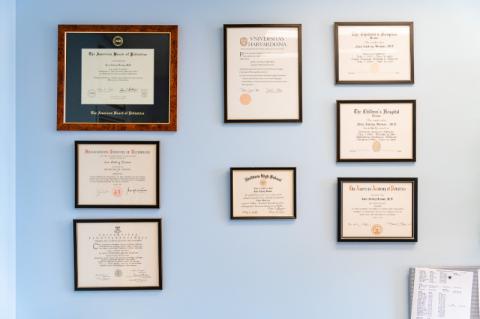 wall with degrees