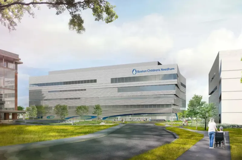 Illustration of future Boston Children's Needham building