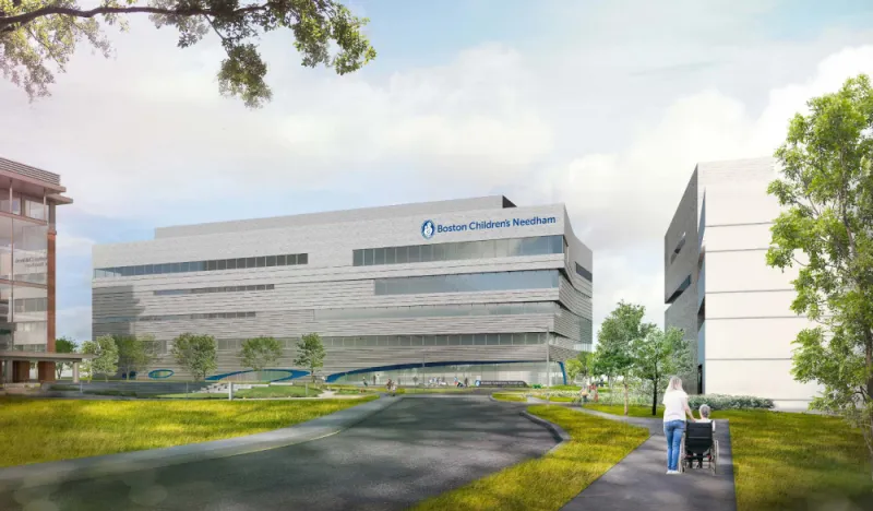 Illustration: Exterior of planned Boston Children's Weymouth building