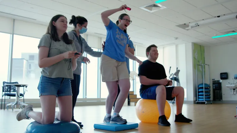 Patients go through various exercises at the Young Adult Pain Rehabilitation Center (YAPRC).