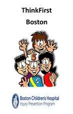Cover of "Think First Boston" injury prevention booklet