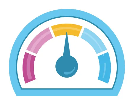 Illustration of a meter with an arrow